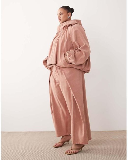 ARRANGE Pink Curve Drawstring Volume Sleeve Jacket