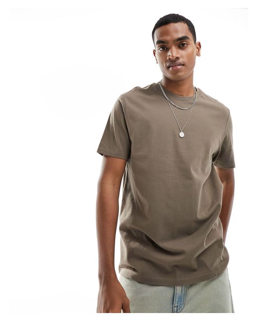 Camiseta extragrande con estampado estilo souvenir en la espalda ASOS de hombre de color Brown