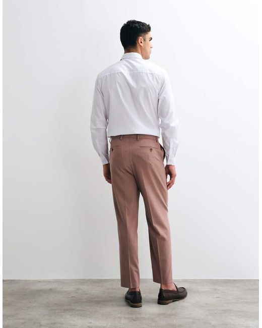 ASOS White Carrot Fit Suit Trousers for men