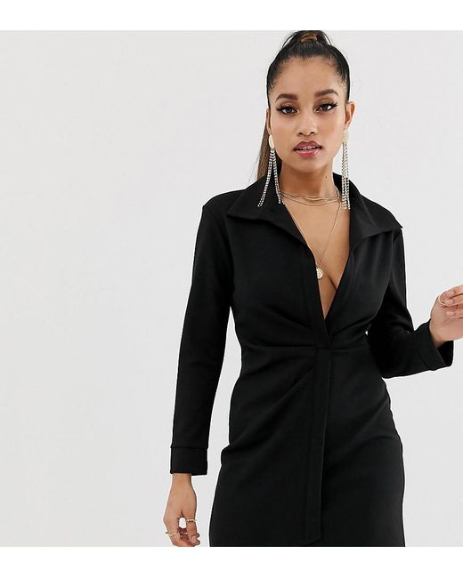 black bodycon shirt