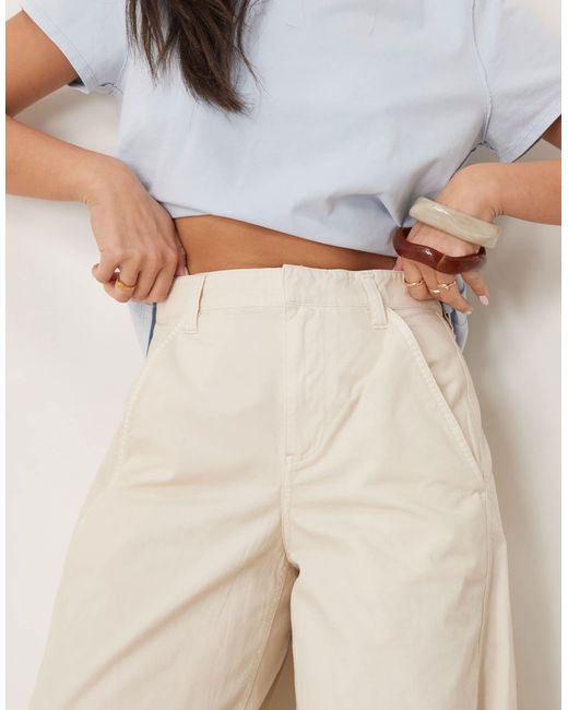Free People Natural Rylee Relaxed Chino Trousers