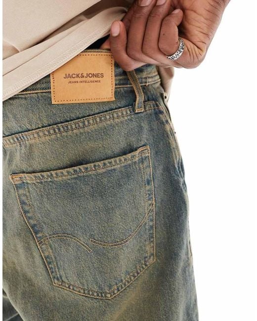 Jack & Jones Green Denim Jorts for men