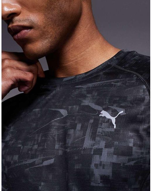PUMA Blue Run Velocity Print T-Shirt for men