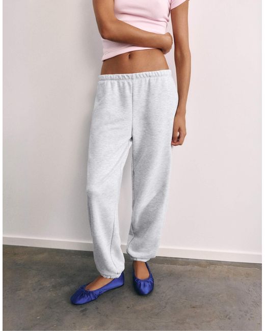 Pull&Bear White Basic jogger-hose