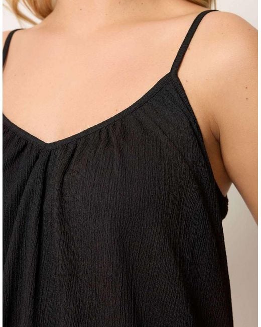 Yours Clothing Black Swing Cami Top