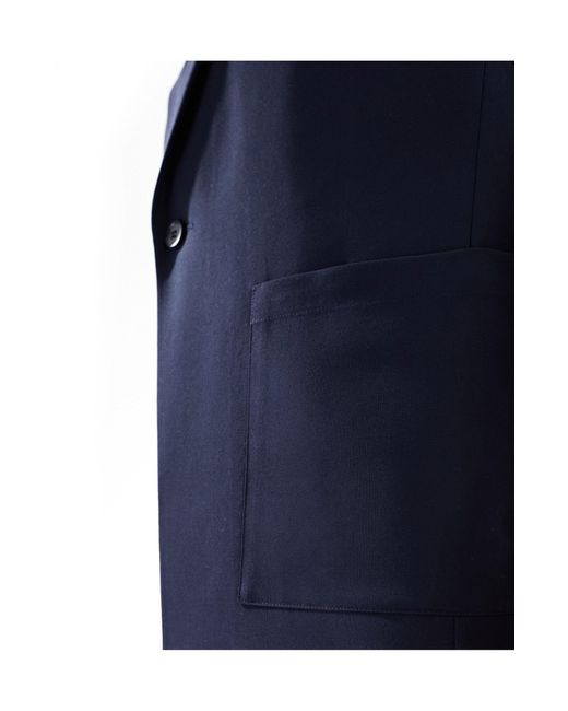 ASOS Blue Slim Sleeveless Blazer With Shoulder Pads for men