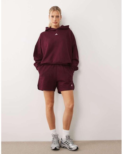 Adidas Originals Red Adidas Sportswear Three Stripes Studios Hoodie