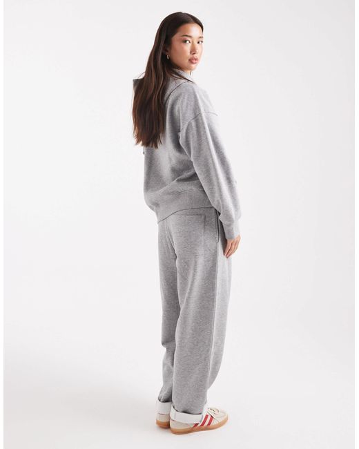 ASOS Gray Oversized Brushback jogger With Turnback Hem Detail