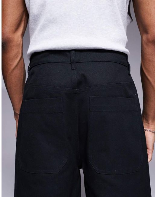 ASOS Lange Canvas Jort in het Red voor heren