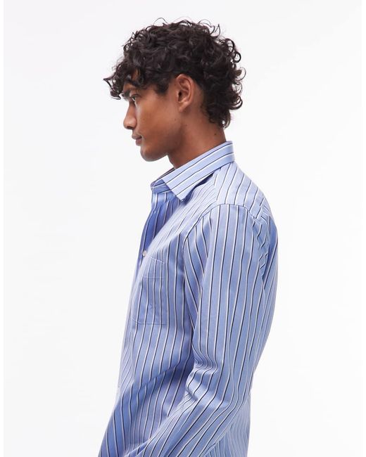 Tommy Hilfiger Blue Stripe Shirt for men