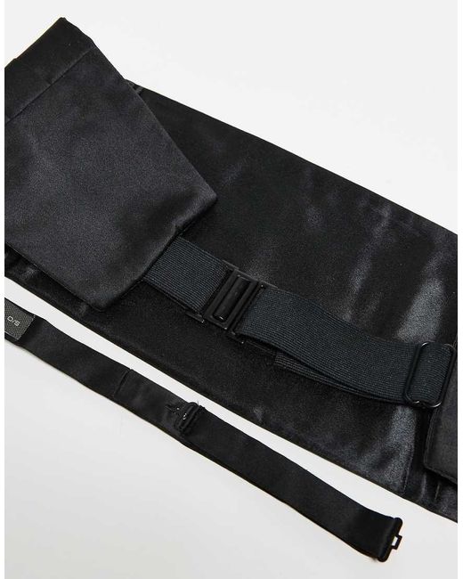 French Connection Black French Connection Bow Tie And Cumberband Set