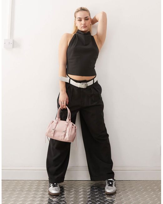 Collusion Black Tailored Drape Trouser Co-ord