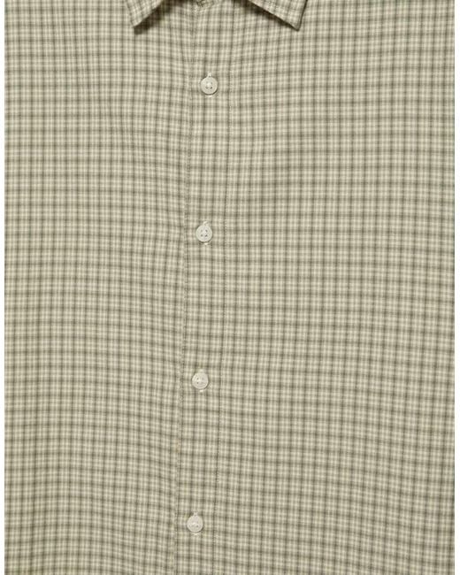 Pull&Bear Green Short Sleeve Check Shirt for men