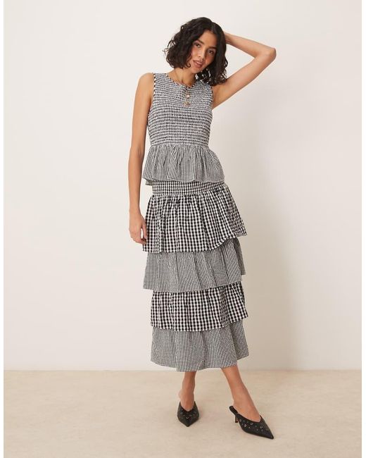 Nobody's Child Gray Sutton Tiered Midaxi Skirt Co-Ord