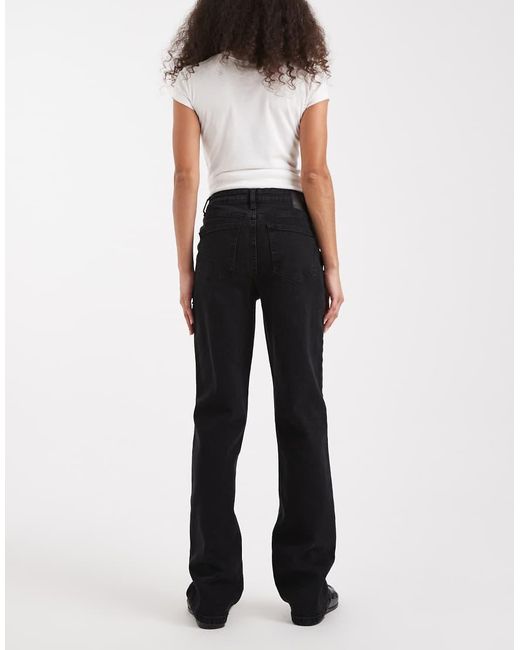 Pieces Black Kelly High Waisted Straight Leg Jeans