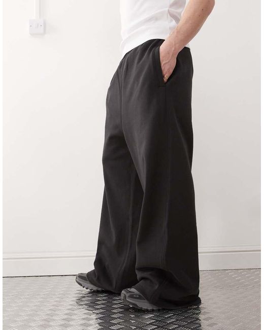 Weekday White Super Oversized Wide Leg Joggers for men