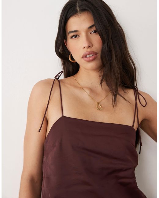 ASOS Brown Double Layer Jumpsuit