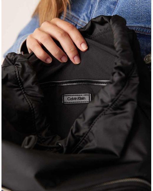 Calvin Klein Blue Nylon Pocket Backpack