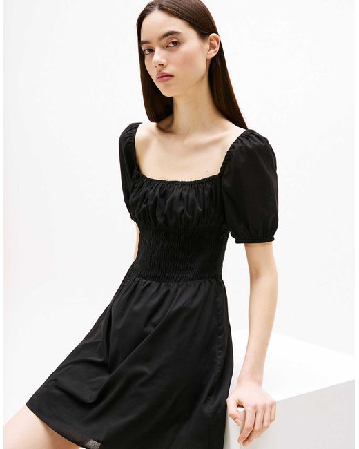 Tommy Hilfiger Black – minikleid aus voile-baumwolle