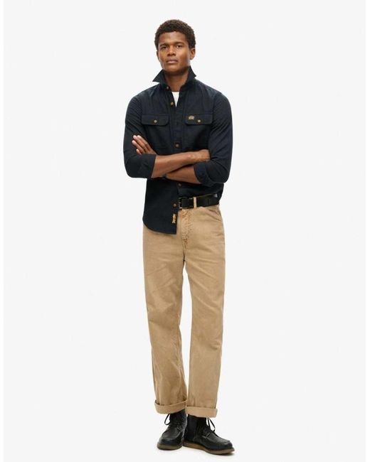 Superdry Black Trailsman Relaxed Fit Overshirt for men