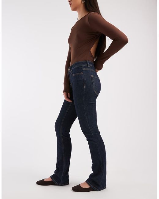 Vero Moda Blue Flash Mid Rise Flare Jeans