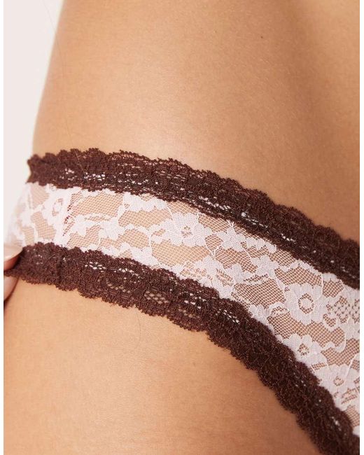 For Love & Lemons Natural Pamela Cheeky Panty Co-ord
