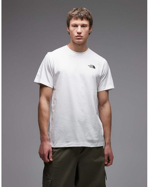 The North Face Gray Mountain Sketch Backprint T-Shirt for men