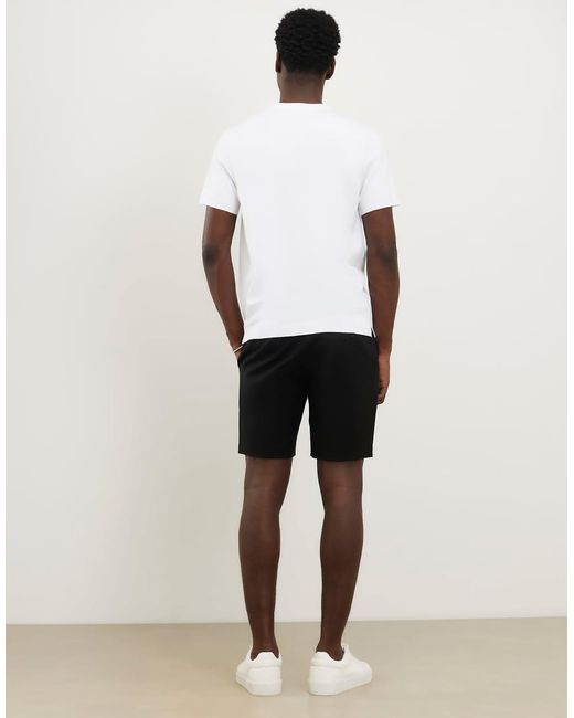 River Island White Slim Fit Belted Chino Shorts for men