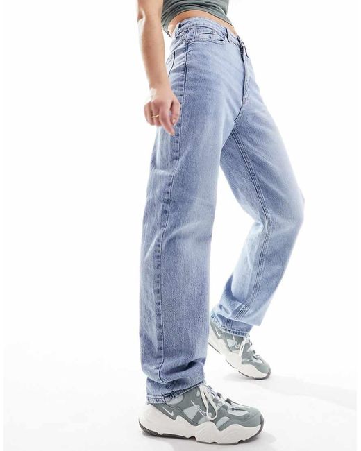 Vila Blue High Waisted Wide Leg Jeans