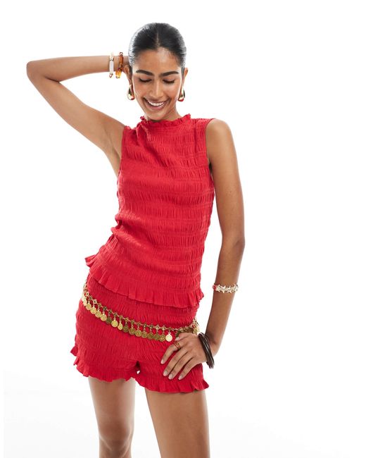 ASOS Shirred Sleeveless Co-Ord Top