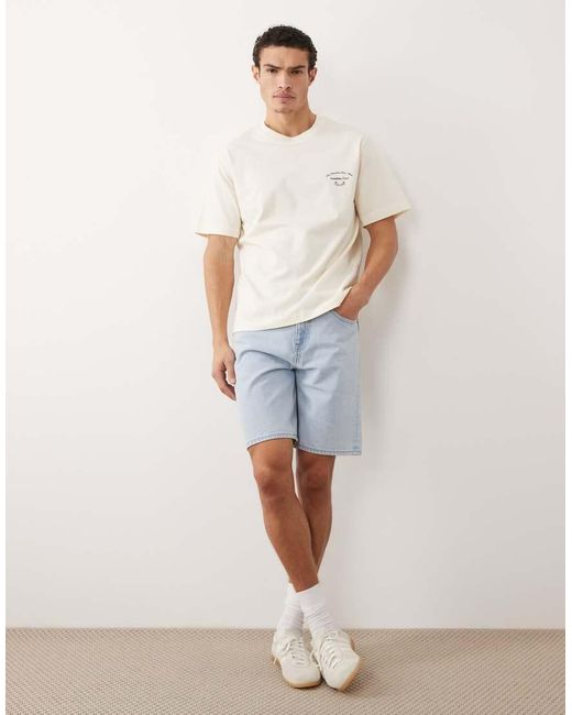 Jack & Jones White Oversized T-shirt With Scenic Backprint for men