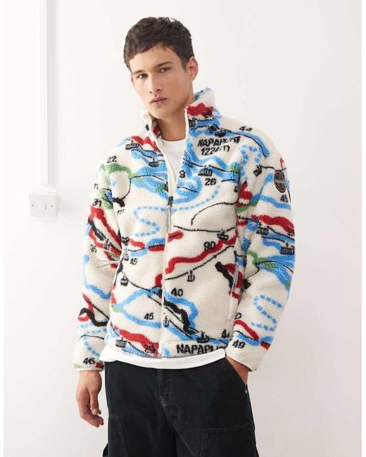 Napapijri Blue Fiemme Ski Fleece for men