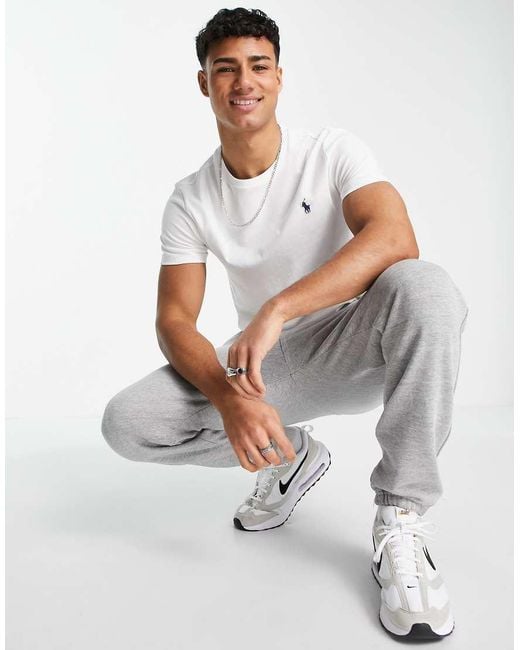 Polo Ralph Lauren White Icon Logo Custom Slim Fit T-shirt for men