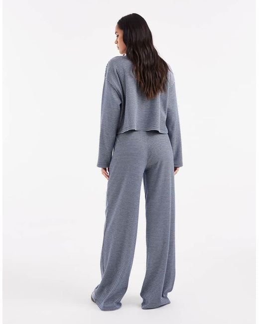 Miss Selfridge Blue Striped Co-ord Trouser