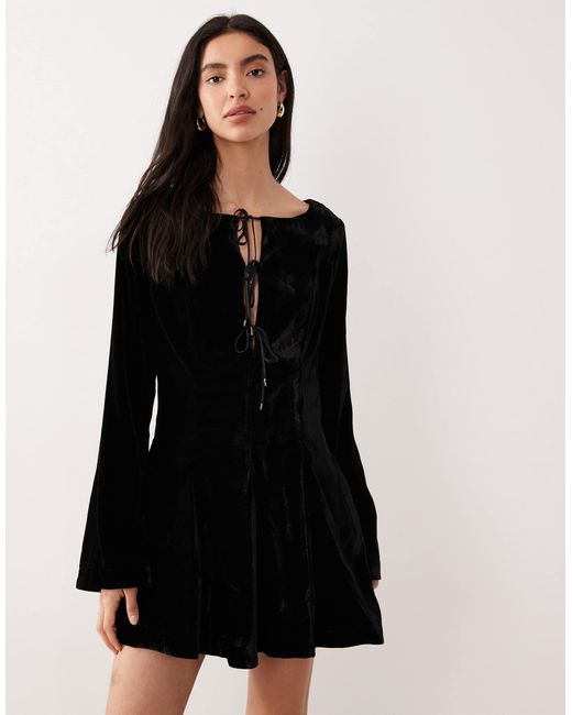 Linney - robe courte en velours Free People en coloris Black