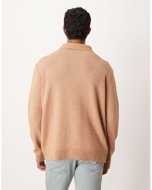 ASOS – langärmliges relaxed-fit-polohemd in Multicolor für Herren