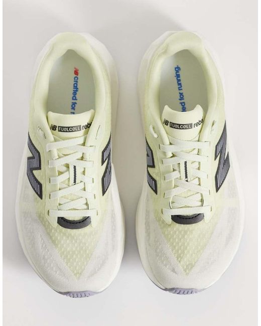 New Balance White Fuelcell Rebel V5 Running Trainers