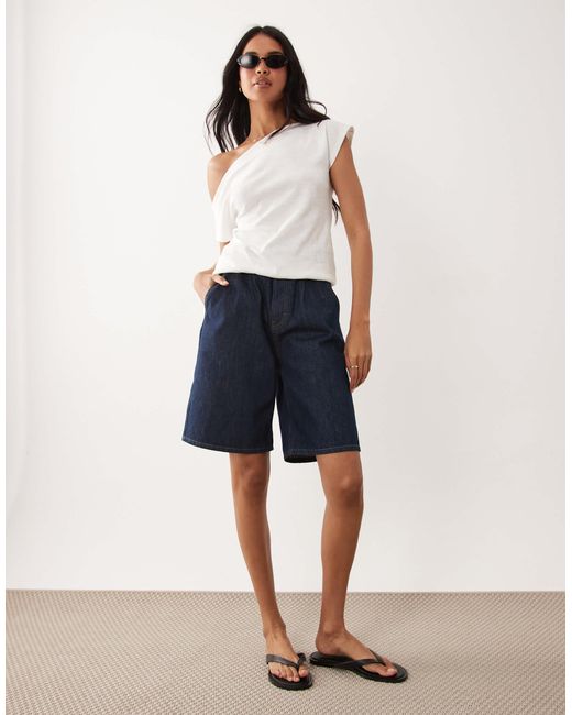 ASOS White Off Shoulder Cinched Top