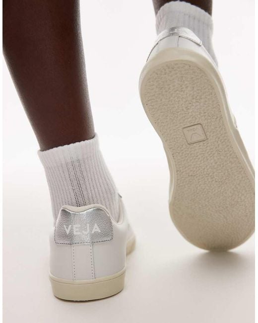 Veja White Esplar Logo Trainer