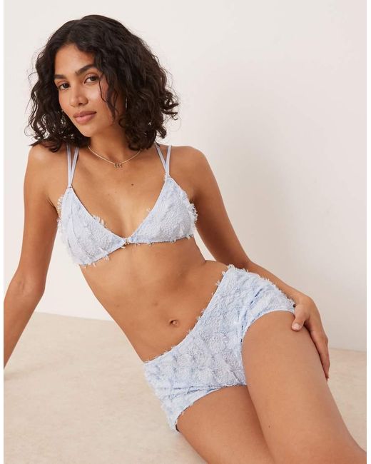 Braguitas De Estilo Culotte De Tejido Texturizado Skylar De ASOS de color White