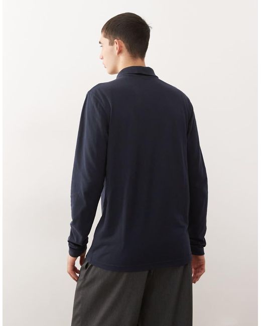 Regatta Blue Pro 65/35 Long Sleeve Polo Top for men