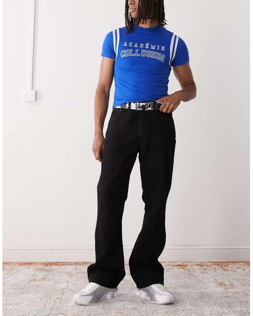 Vaqueros Negros De Corte Bootcut Holgado Y Acampanado Mercury De Weekday de hombre de color Blue