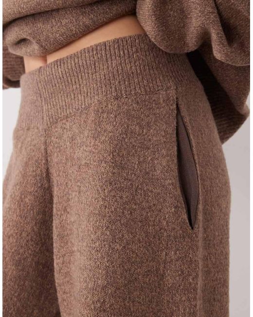 Collusion Natural Oversized Knitted Co-Ord Joggers