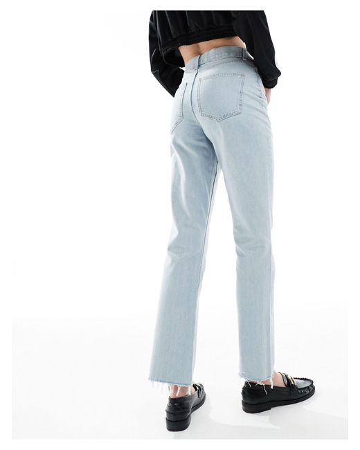 Asos design tall - jeans cropped dritti candeggiati anni '90 di ASOS in Blue