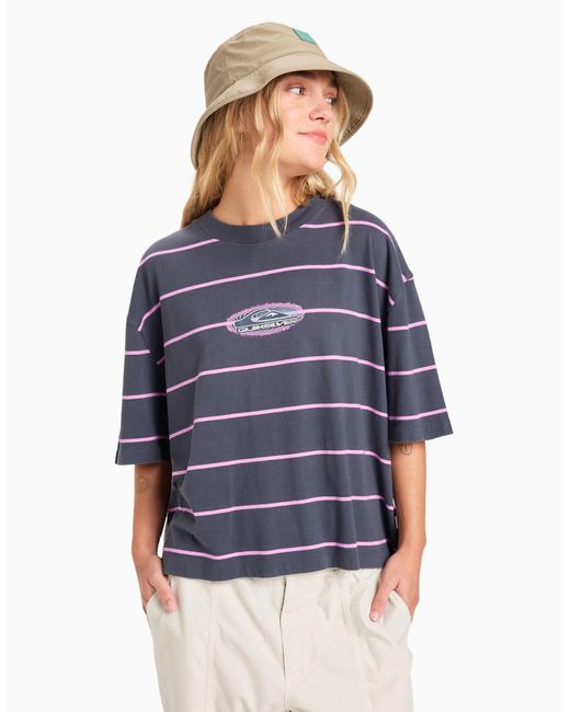 Stripart - t-shirt à manches courtes et rayures - encre Quiksilver en coloris Blue