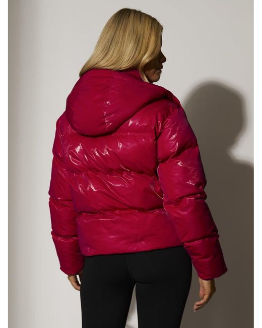 South Beach Red Padded Hooded Ski Jacket