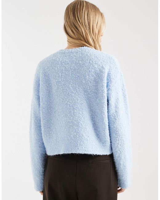 Pull ample en bouclé - pâle Miss Selfridge en coloris Blue