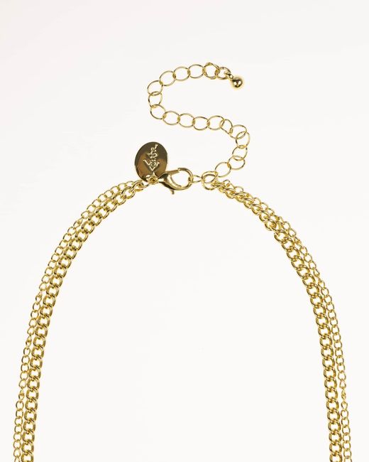 Collier en plaqué or avec pendentif croix orné Lovisa en coloris Metallic