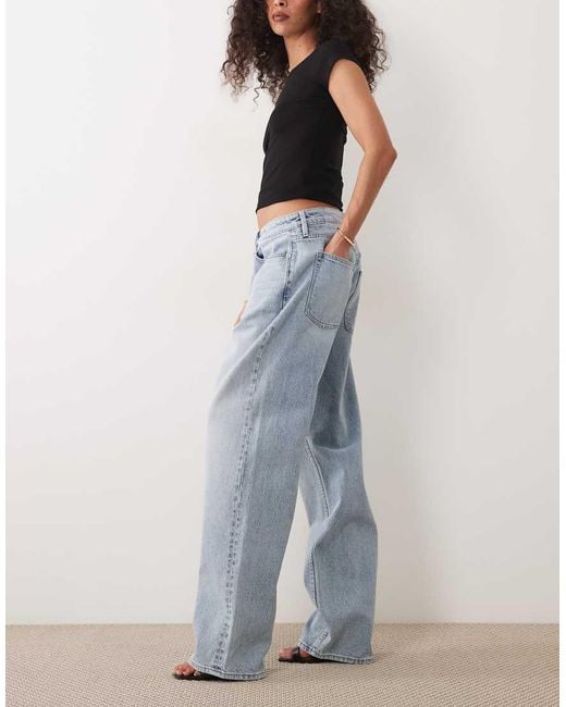 GOOD AMERICAN Blue Good 90's High Waist Straight Leg Jeans