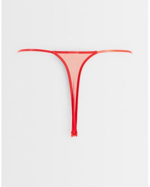 ASOS Blue 3 Pack Sheer Mesh Tanga Lingerie Thong